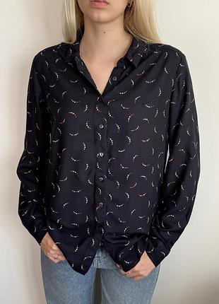 Сорочка рубашка блуза синя в зірочки