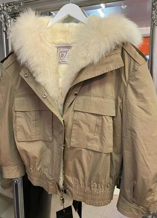 Куртка с натуральным мехом