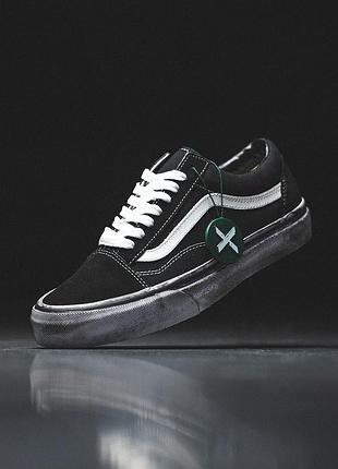 Vans old school lx stressed - black white