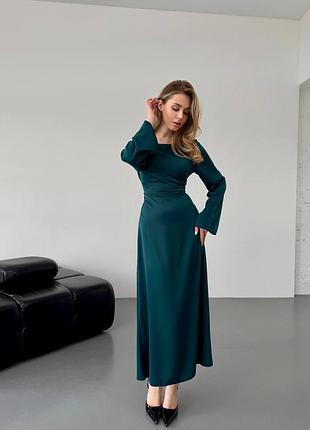 Платье шелковое длинное вечернее