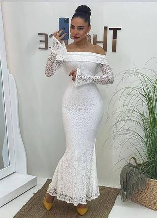 Сукня мереживна  довга вечірня
