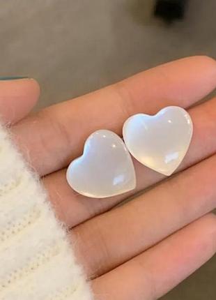 Сережки сердечка