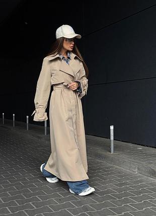 Тренчкот плащ под пояс тренч