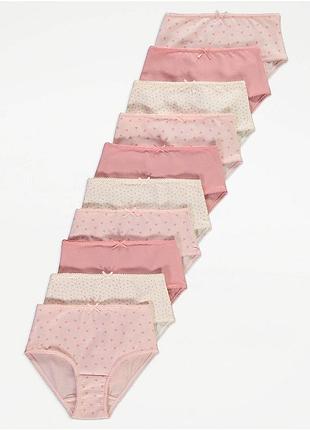 Трусики з рожевими серцями george 6839