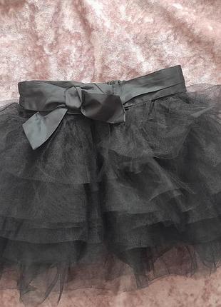 Фатиновая, пышная черная юбка