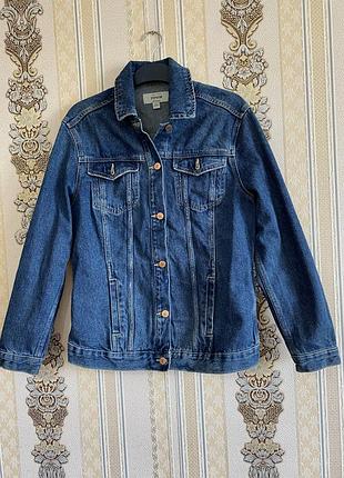 Стильна джинсовка, синій джинсовий піджак жакет