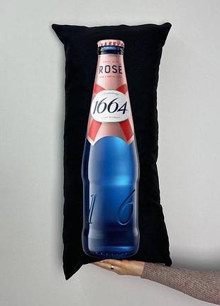 Подушка с принтом габардиновая бланк 1664, черная 35х75 (503)