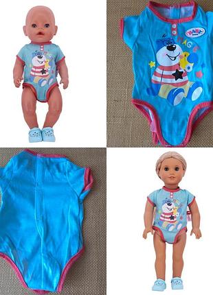 Одежда для куклы baby born berenger 43 см пупса baby annabell american girl беби борн костюм лимон