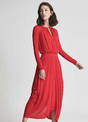 Розкішна червона сукня від якісного дорого бренду reiss, розмір uk10, eur38