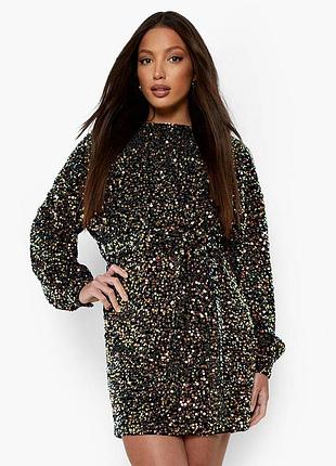 Вечірня сукня з паєтками від boohoo розмір м-л