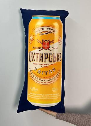 Подушка с принтом габардиновая охтирское, синяя 35х75 (512)