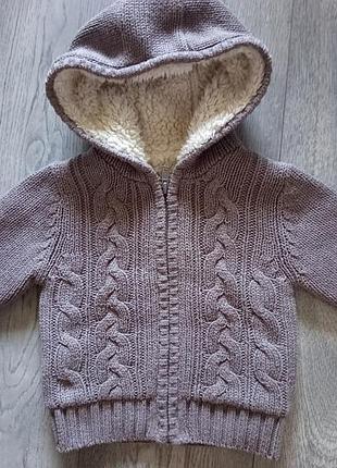 Кофта теплая на михе детская