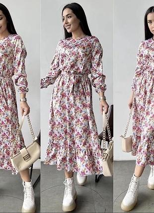 Сукня жіноча з квітковим принтом