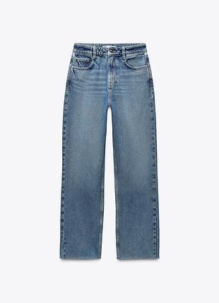 Класичні сині джинси zara прямого крою