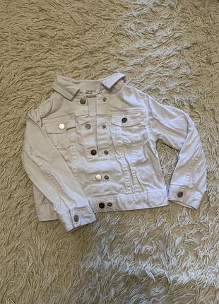 Піджак джинсовий білий на 2-3 роки