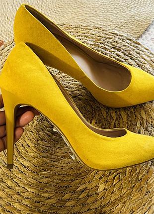 Туфли новые замшевые лодочки new look