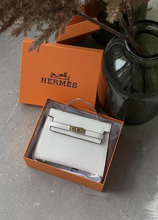 Біла трендова сумочка келлі міні