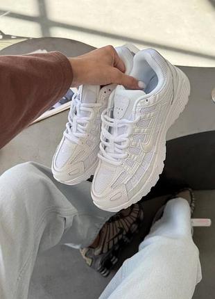 Кроссовки nike p-6000 triple white 4