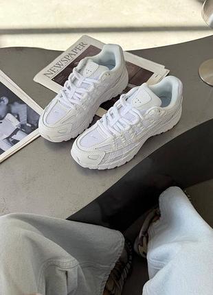 Кроссовки nike p-6000 triple white 2