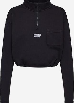 Жіночий кроп світшот халф зіп від adidas