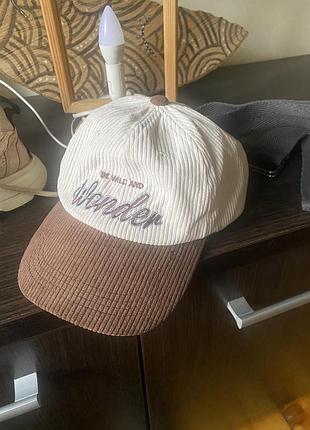 Бейсболка вельветова демі😃