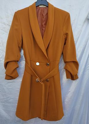 Пиджак maia hemera, женский, молодежный, удлиненный, базовый, весна, осень, полиэстр, эластан.