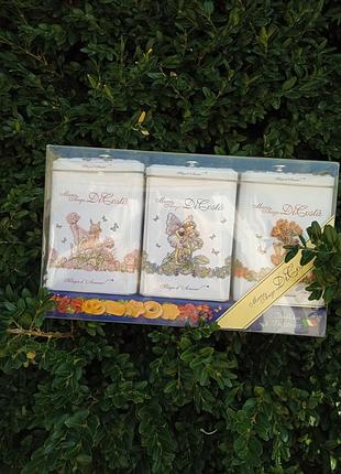 Банки железные от известного бренда marie ange di costa.италия
в наборе три штуки