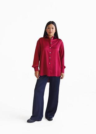 Женская сатиновая рубашка