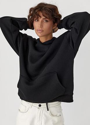 Утеплене худі з написом на спині