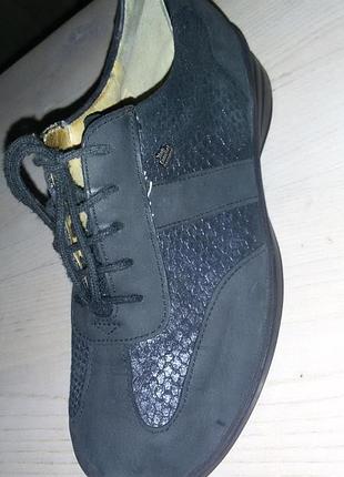 Finn comfort (немежность) удобные повседневные замшевые черные туфли р. 37 1/2 (24 см)