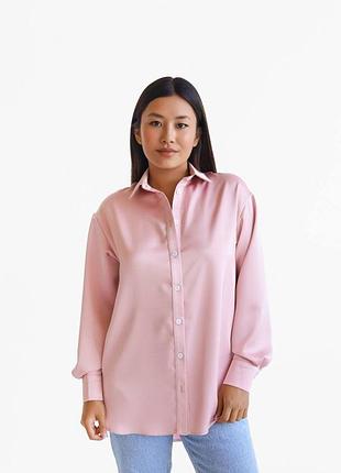 Сатиновая женская рубашка