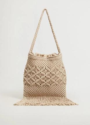 Сумка кроше з бахромою mango