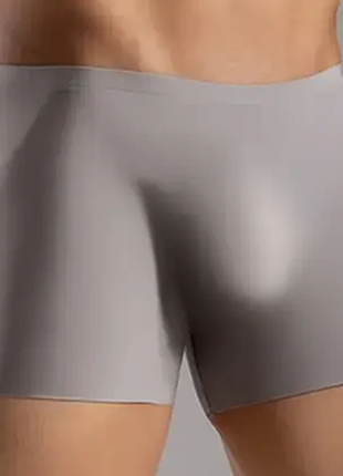 Серые бесшовные трусы, боксеры, мужские