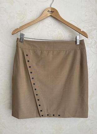 Бежева спідниця з вовни