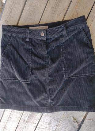 Юбка,мини,катон вельвет
размер 10,черная.