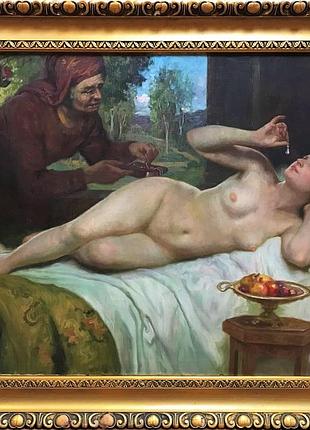 Картина неизвестного автора "дана". по мотивам тициана (tiziano vecellio). (8)