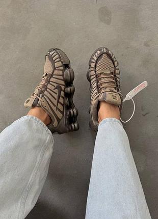 Кроссовки nike shox tl khaki ironstone off noir