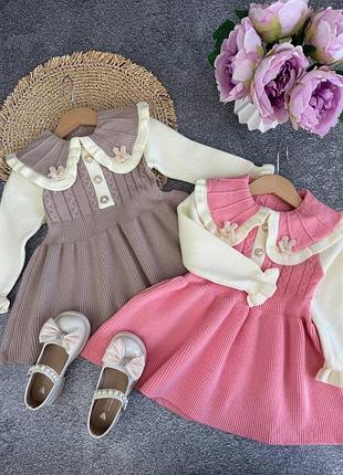 Вʼязана сукня для дівчинки