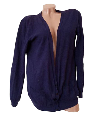 Синяя кофта кофточка джемпер накидка кардиган женская синяя синий мирер свитер тепла