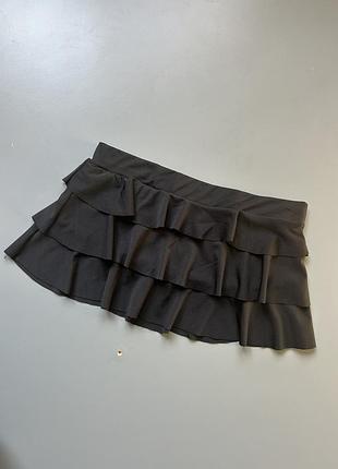 Суперкороткая черная юбочка