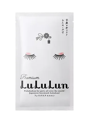 Lululun premium face mask kyoto maiko увлажняющая маска с экстрактом саке и бин-саке, 1 шт