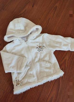 Кофта тепла на 9 міс. кофта на молнії. куртка для дівчинки. худі