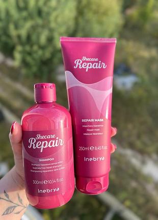 Шампунь та маска inebrya для пошкодженого та ослабленого волосся
