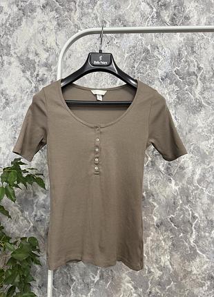 Футболка базова футболка в рубчик h&m s