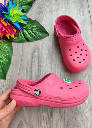 Crocs з утепленням  крокси шльопанці резинові капці з мєхом crocs c13 29-30 розмір