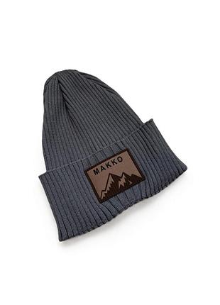 Шапка одинарної в'язки для хлопчиків  "makko" 52 -54 р.