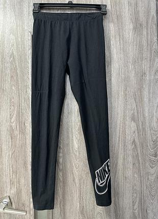 Классные лосины nike, черные лосины, лосины