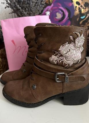 Ботинки ковбойки коричневі