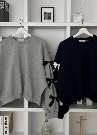 Батник | світшот з бантиками жіночий