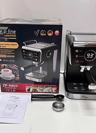 Немецкая кофемашина 3000 вт! кофемашина zepline zp-6802, резервуар 2л